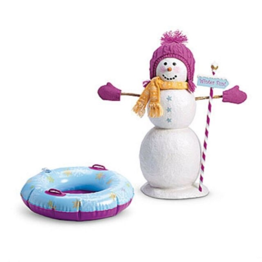 American Girl Doll Snowman and Snow Tube